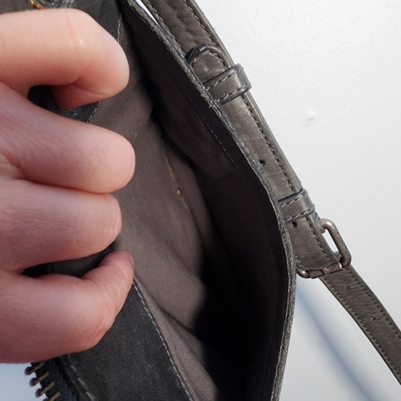 FRYE Dark 🩶 Grey Leather Women's Bag - Picture 10 of 12